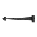 13" Heart Strap Hinge - Surface or Half-surface Mounting - Rough Iron