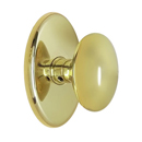 Estate - Single Dummy Oval Knob - Polished Brass