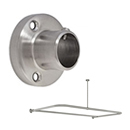 30" x 48" - D-Shaped Shower Rod - Round Flanges