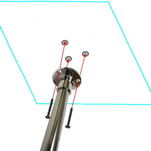 36" x 54" - Ceiling Mount Rectangular Rod - Stainless Steel