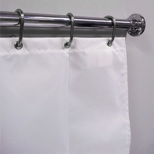 160" Wide x 72" Long - HD White Flame Retardant Shower Curtain