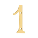 Solid Brass - House Number - One