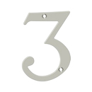 Solid Brass - House Number - Three