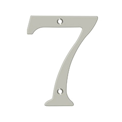Solid Brass - House Number - Seven