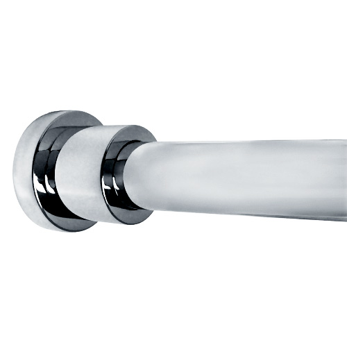 Contemporary Round Shower Rod in Polished Chrome