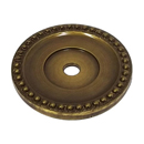 T34 - Period Brass - Beaded Cabinet Knob Backplate - Antique Brass