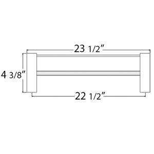 ZA2006/24 - Modern - 22.5" Double Towel Bar