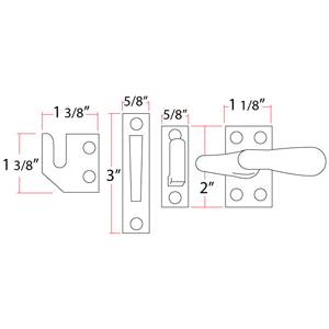 127 - Lever Casement Fastener