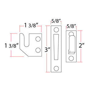 128 - Handle Casement Fastener