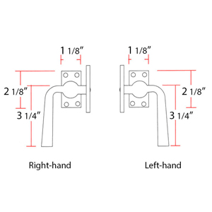 128 - Handle Casement Fastener