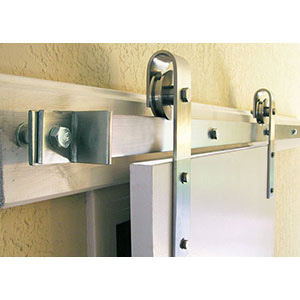 8' Square End Rolling Hardware - Stainless Steel