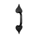 RP1BP - Heart 10.5" Door Pull - Rough Iron