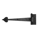 9" Heart Strap Hinge - Surface or Half-surface Mounting - Rough Iron