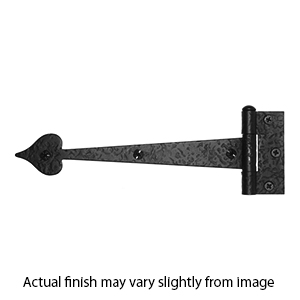 9" Heart Strap Hinge - Surface or Half-surface Mounting - Rough Iron