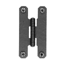 RH1BQ - H Cabinet Flush Hinge - Rough Iron