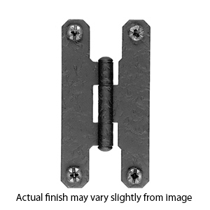 RH1BQ - H Cabinet Flush Hinge - Rough Iron