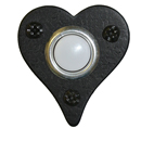 RMKBP - Heart Door Bell Button - Rough Iron