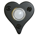 AMPBP - Heart Door Bell Button - Smooth Iron