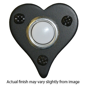 AMPBP - Heart Door Bell Button - Smooth Iron