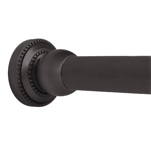 Deluxe Dotted Shower Curtain Rod in the Oil Rubbed Bronze