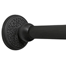  Flat (Matte) Black Shower Rods