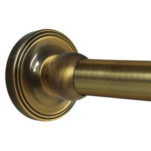 Deluxe Regal Shower Curtain Rod In The, Straight Solid Brass Shower Curtain Rod