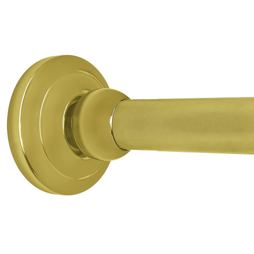 36" Shower Rod Deluxe Traditional Polished Brass