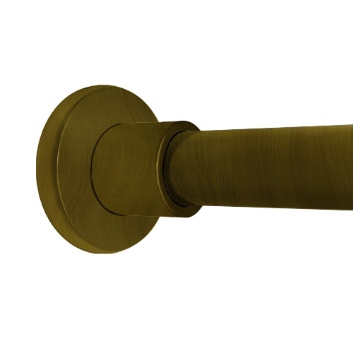 Deluxe Contemporary 60'' Shower Curtain Rod Antique Brass