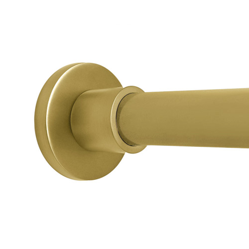 48" Shower Rod Deluxe Contemporary Satin Brass