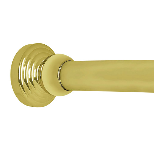 48" Shower Rod Deluxe Waverly Polished Brass