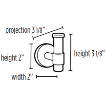 A7281 - Acrylic Contemporary - Robe Hook