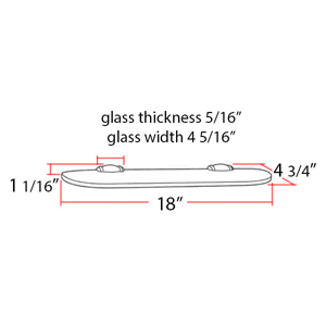 A6750-18 - Charlie's - 18" Glass Shelf