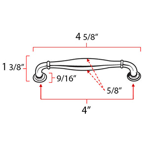 A726-4 - Charlie's - 4" Cabinet Pull