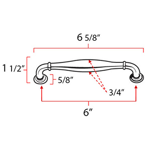 A726-6 - Charlie's - 6" Cabinet Pull