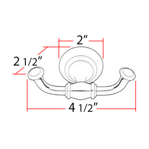 A6784 - Charlie's - Double Robe Hook