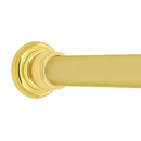 36" Shower Rod - Charlie's - Unlacquered Brass