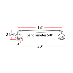 A6720-18 - Charlie's - 18" Towel Bar