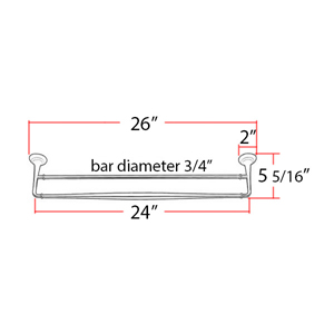 A6725-24 - Charlie's - 24" Double Towel Bar