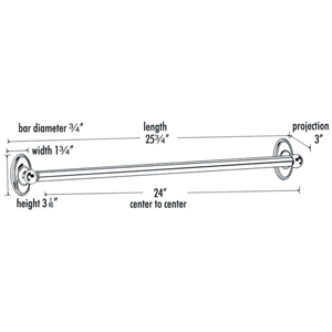 A8020-24 - Classic Traditional - 24" Towel Bar