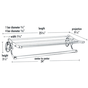 A8026-24 - Classic Traditional - 24" Towel Rack