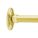 36" Shower Rod - Classic Traditional - Unlacquered Brass