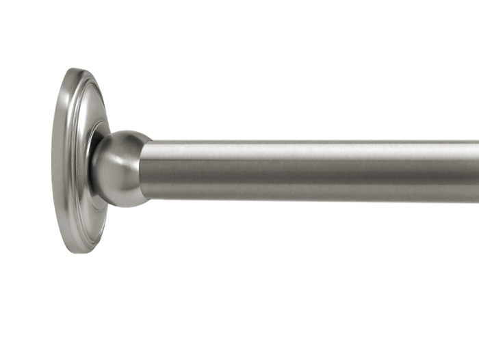 Classic Traditional - Shower Rod - Brushed/ Satin Nickel