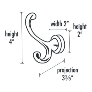 A8399 - Contemporary Round - Double Robe Hook