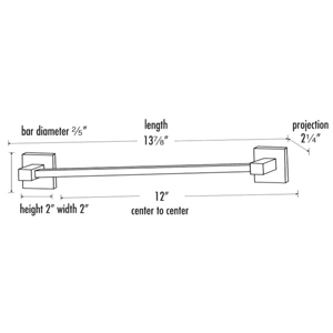 A8420-12 - Contemporary Square - 12" Towel Bar