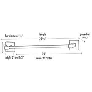 A8420-24 - Contemporary Square - 24" Towel Bar