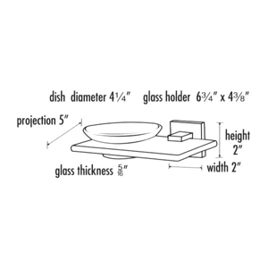 A8430 - Contemporary Square - Soap Dish & Holder