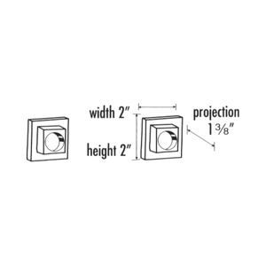 30" x 30" - Corner Rod - Contemporary Square Flange