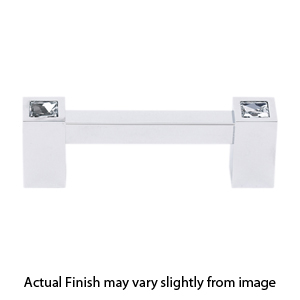 C718-3 - Contemporary Square Crystal - 3" Cabinet Pull