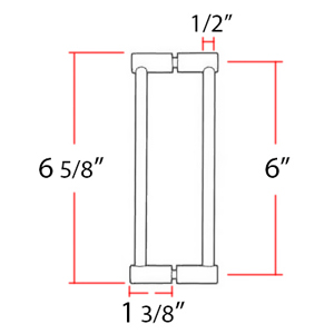 G715 - Contemporary Round - Back-to-Back Shower Door Pull