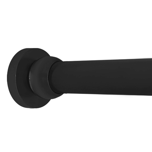 Contemporary Round - Shower Rod - Flat Black